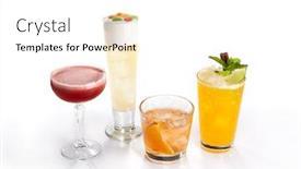  Presentation with alcohol white - Audience pleasing PPT theme consisting of cocktail-isolated-over-white backdrop and a white colored foreground