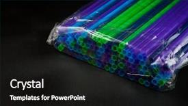  Presentation with plastic straws - Slide deck having cocktail mondiali - drinking plastic straws background and a black colored foreground