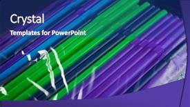  Presentation with plastic straws - Audience pleasing PPT theme consisting of cocktail mondiali - drinking plastic straws backdrop and a ocean colored foreground