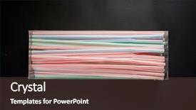  Presentation with plastic straws - Amazing PPT theme having cocktail mondiali - drinking plastic straws backdrop and a tawny brown colored foreground