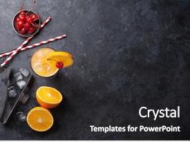 Cocktail On Dark Stone Table PPT template 62 | CrystalGraphics