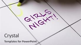  Presentation with girls night - Theme featuring cocktail party invitation - girls night background and a white colored foreground