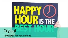  Presentation with invitation - Cool new presentation theme with cocktail party invitation - happy hour is the best backdrop and a teal colored foreground