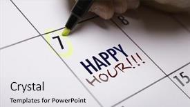  Presentation with happy hour - Slide deck featuring cocktail party invitation - happy hour background and a white colored foreground