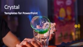  Presentation with cocktail bar - Cool new presentation theme with cocktail preparation with absinthe backdrop and a navy blue colored foreground