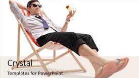  Presentation with cocktail black and white - Slide set consisting of cocktail relaxing in a deck background and a lemonade colored foreground