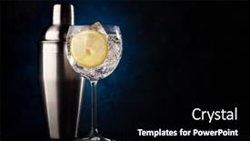  Presentation with dark space - Presentation consisting of cocktail-shaker-and-gin-tonic background and a black colored foreground