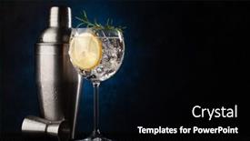  Presentation with dark space - Presentation theme with cocktail-shaker-and-gin-tonic background and a black colored foreground