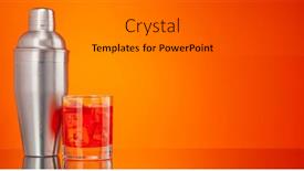  Presentation with cocktail - Theme enhanced with cocktail-shaker-and-negroni-cocktail background and a gray colored foreground
