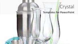  Presentation with utensils - Amazing slides having cocktail-shaker-glasses-utensils backdrop and a white colored foreground