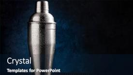  Presentation with dark space - PPT layouts enhanced with cocktail-shaker-on-dark-background background and a navy blue colored foreground