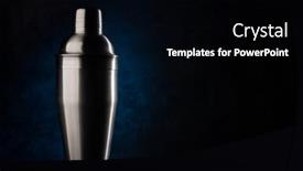  Presentation with dark space - PPT theme with cocktail-shaker-on-dark-background background and a black colored foreground