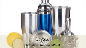  Presentation with cocktail black and white - Colorful PPT theme enhanced with cocktail shaker strainer measuring cup backdrop and a soft green colored foreground