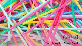  Presentation with tubes - Presentation design having cocktail-tubes-texture-for-design background and a coral colored foreground