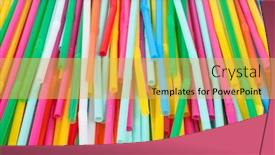  Presentation with tubes - PPT theme with cocktail-tubes-texture-for-design background and a yellow colored foreground