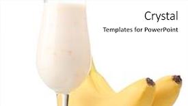  Presentation with chocolate milk - Cool new slides with cocktail with bananas and chocolate backdrop and a white colored foreground