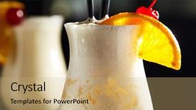  Presentation with cream - Cool new presentation with cocktail with cream pineapple juice backdrop and a coral colored foreground