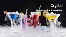  Presentation with vapor - Audience pleasing presentation design consisting of fruit splash - cocktail with ice vapor backdrop and a black colored foreground