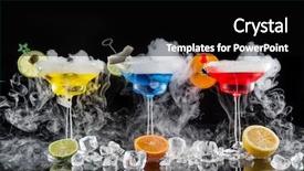  Presentation with vapor - PPT theme enhanced with cocktail with ice vapor background and a black colored foreground