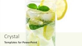  Presentation with cocktail black and white - Cool new presentation design with cocktail-with-lemon-and-mint backdrop and a blonde colored foreground