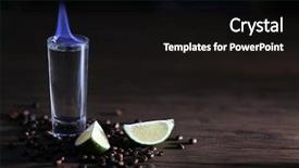  Presentation with sack of coffee beans - Amazing slides having cocktail with lime and coffee backdrop and a black colored foreground