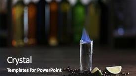  Presentation with coffee beans - Slide set featuring cocktail with lime and coffee background and a dark gray colored foreground