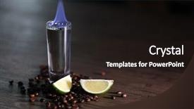  Presentation with coffee beans - Slide set featuring cocktail with lime and coffee background and a wine colored foreground