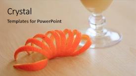  Presentation with milk - Colorful slides enhanced with cocktail with orange and carom backdrop and a coral colored foreground