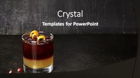  Presentation with spirits - Presentation theme enhanced with cocktail-with-pomegranate-and-honey background and a dark gray colored foreground