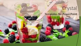  Presentation with blackberry - Beautiful PPT layouts featuring cocktail-with-raspberry-blackberry-lemon backdrop and a lemonade colored foreground