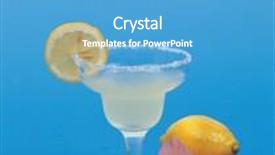  Presentation with cocktail - Slides with happy hour margarita - cocktail background and a teal colored foreground