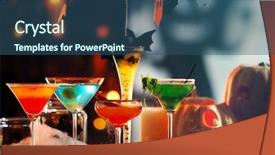  Presentation with decor - Audience pleasing presentation design consisting of cocktails and decor for halloween backdrop and a ocean colored foreground