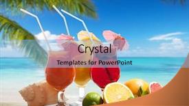  Presentation with tropical fruit - Presentation design with chair at the beachside prachuap background and a tawny brown colored foreground.