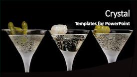  Presentation with vodka - Colorful PPT layouts enhanced with cocktails in a row gin backdrop and a black colored foreground
