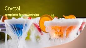  Presentation with vapor - Slides consisting of cocktails with ice vapor background and a tawny brown colored foreground