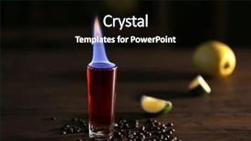  Presentation with coffee beans - Beautiful PPT theme featuring cocktails with lime and coffee backdrop and a black colored foreground