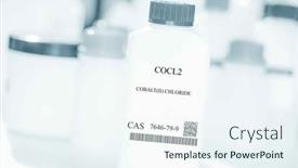  Presentation with laboratory chemical - Theme featuring cocl2-cobalt-ii-chloride-cas background and a sky blue colored foreground