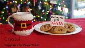  Presentation with christmas chocolate - PPT theme enhanced with coco-and-cookies-for-santa background and a crimson colored foreground
