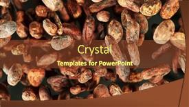  Presentation with cocoa beans - Presentation design enhanced with cocoa-beans-flying background and a  colored foreground