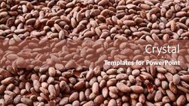  Presentation with cocoa beans - Presentation having cocoa-beans-in-a-pile background and a red colored foreground