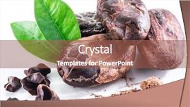  Presentation with cocoa beans - Colorful slide set enhanced with cocoa beans isolated backdrop and a violet colored foreground