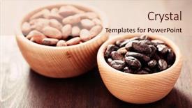  Presentation with food cocoa - PPT layouts having cocoa beans shallow dof - food background and a lemonade colored foreground