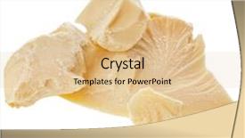  Presentation with cocoa - PPT theme with cocoa butter heap close up background and a lemonade colored foreground