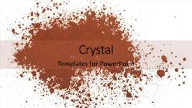 Presentation with cocoa - PPT theme enhanced with cocoa powder isolated background and a red colored foreground