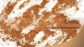 Presentation with cocoa - Colorful PPT layouts enhanced with cocoa powder on white background backdrop and a coral colored foreground
