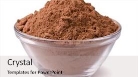  Presentation with cocoa - PPT theme having cocoa powder background and a light gray colored foreground