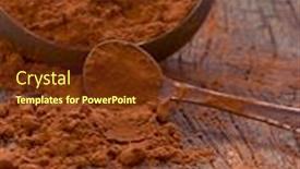  Presentation with cocoa - Audience pleasing slides consisting of cocoa powder backdrop and a tawny brown colored foreground