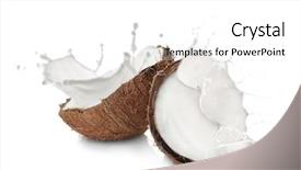  Presentation with milk coconut - Cool new presentation with coconut and milk splashes backdrop and a white colored foreground