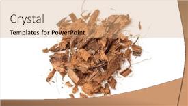  Presentation with fibers - Presentation consisting of coconut-chips-with-fibers background and a coral colored foreground