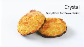  Presentation with coconut - Slide deck enhanced with bitterswett - coconut cookies dipped in bittersweet background and a pink colored foreground